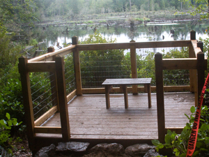 Serenity Cove wildlife viewing platform Positive control point