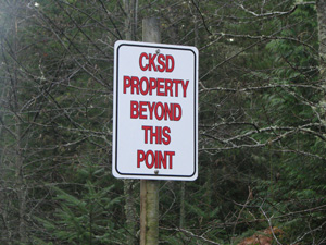 CK School district property beyond this sign School property beyond this sign